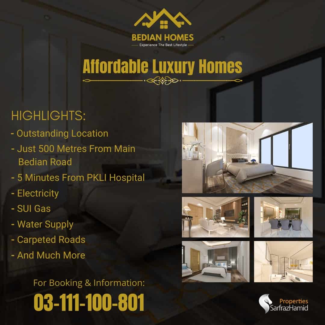Bedian Homes Lahore Features